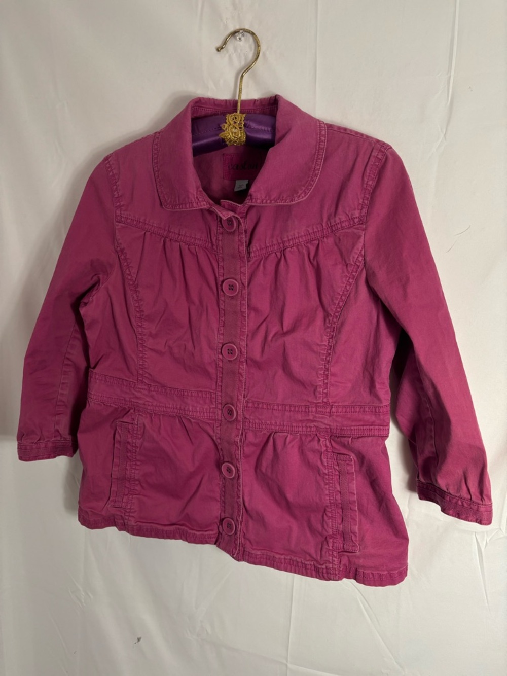 Magenta Pink Babydoll Artsy Indie Sleeze Twee Lightweight Spring Jacket Size M - Picture 13 of 13